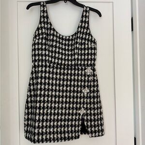 SELF-PORTRAIT
Checked bouclé minidress